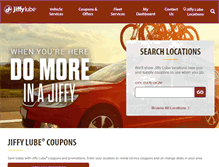 Tablet Screenshot of jiffylube.com